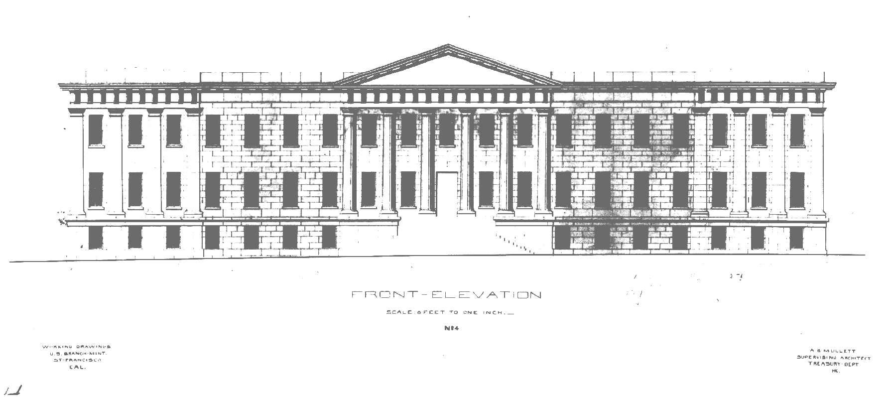 original drawing of San Francisco Mint